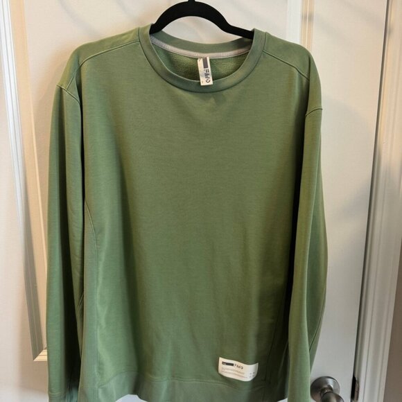 FWD Sweatshirt Mens Medium Green Stretch Long Sleeve Crew Neck Pullover - Picture 3 of 9